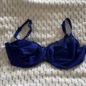 Chantelle Deep Blue Sheer Underwire Bra NWOT Size 38dddd